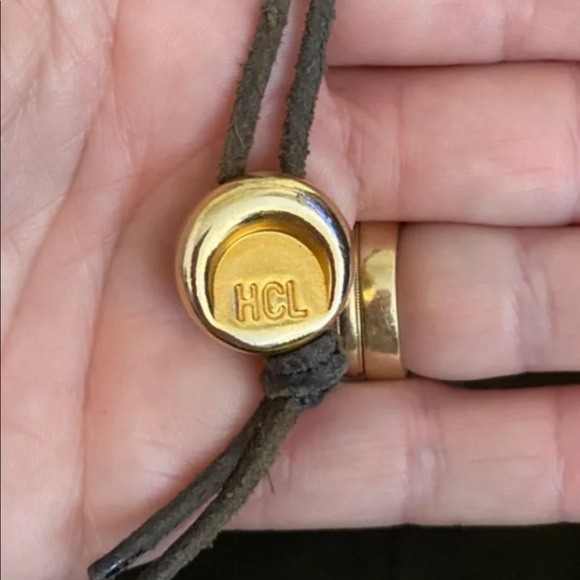 HCL hand crafted leather blue and white hobo bag - Picture 3 of 6